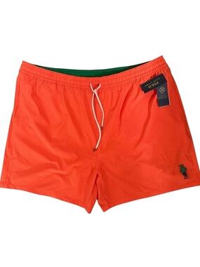 Polo Ralph Lauren Men’s Traveler Beach Bear Swim Shorts Trunks Size 4XB Orange